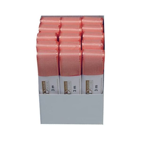 15 Stück GOLDINA Taftband 1445025421503, 25mm x 3m, lachs 4008953018963 GOLDINA 3 Meter