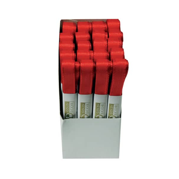 20 Stück GOLDINA Taftband 14450100202003, 10mm x 3m, rot 4008953031221 GOLDINA 3 Meter