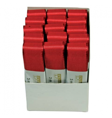 Taftband 1445025261503, 25mm x 3m, weinrot