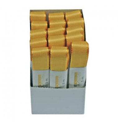 Taftband 1445025151503, ohne, 25mm x 3m, gold