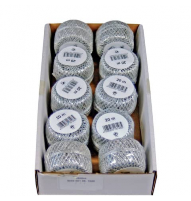 Kordel 4008 001005 1020/, 1mm x 20m, silber