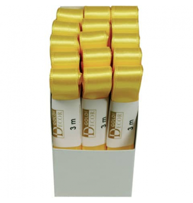 Geschenkband 1172015101503, ohne, 15mm x 3m, gelb