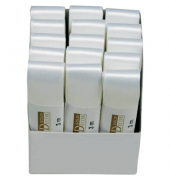 Doppelsatinband 1172025011503, 25mm x 3m, weiß