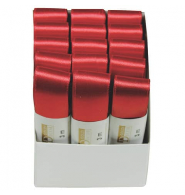 Geschenkband 1172025201503, ohne, 25mm x 3m, rot