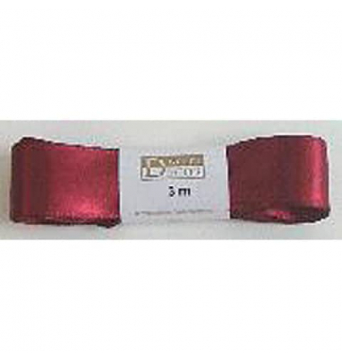 Doppelsatinband 1172025261503, 25mm x 3m, weinrot
