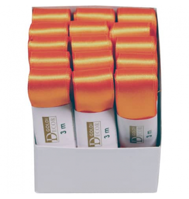 Doppelsatinband 1172025401503, 25mm x 3m, orange