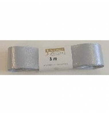 Doppelsatinband 1172025051503, 25mm x 3m, silber