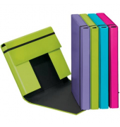 Heftbox Trend 21308-00, A4 farbig sortiert, 4cm F&uuml;llh&ouml;he, Karton laminiert