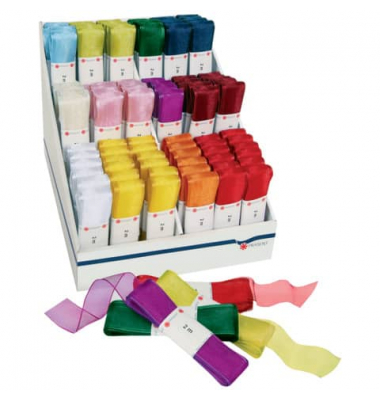Zierband 5502-099, 25mm x 2m, farbig sortiert
