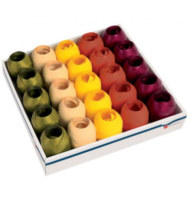 Eiknäuel sortiment 4 353-301, 5mm x 20m, gelb/creme/braun/grün/bordo sortiert
