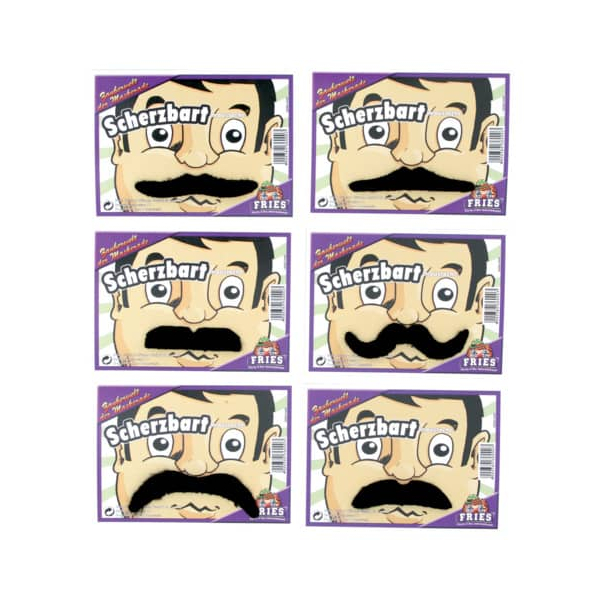6 Stück Fries 36000 Schnurrbart schwarz sort. 4009384360003 FRIES