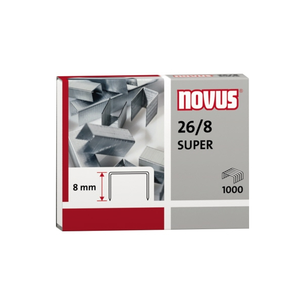 4009729043950 - Heftklammern SUPER 040-0199 Stahldraht verzinkt 26 8 Heftleistung 30 Blatt max  4009729043950 1000 Stück