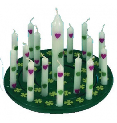 Geburtstagskerze 5057 Herzen mehrfarbig 13,5x1x2cm 