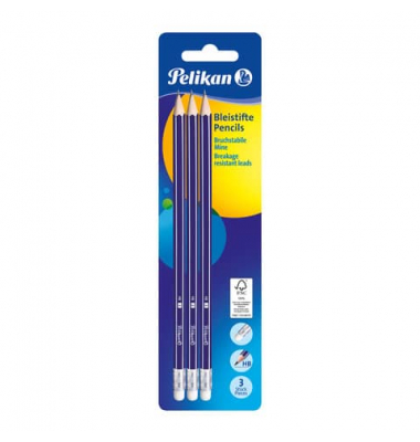 Bleistift-Set GPHBE/3, 978866, 3x blau, k.A., HB