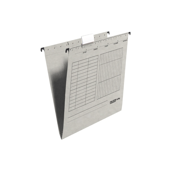 4014481565718 - 25 x Hängemappe UniReg Kraftkarton 230g qm seitlich offen grau