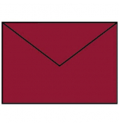 Designbriefumschlag Paperado 16400572, C6, nassklebend, 100g, rosso gerippt