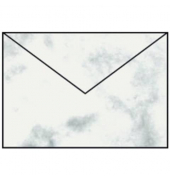 Designbriefumschlag Paperado 16401114, C5, nassklebend, 100g, grau marmora