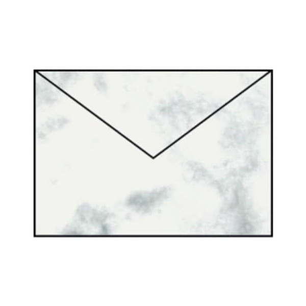 50 Stück Rössler Designbriefumschlag Paperado 16401114, C5, nassklebend, 100g, grau marmora 4014969044711 Rössler