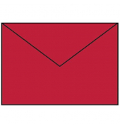 Designbriefumschlag Paperado 16401136, C5, nassklebend, 100g, rot matt