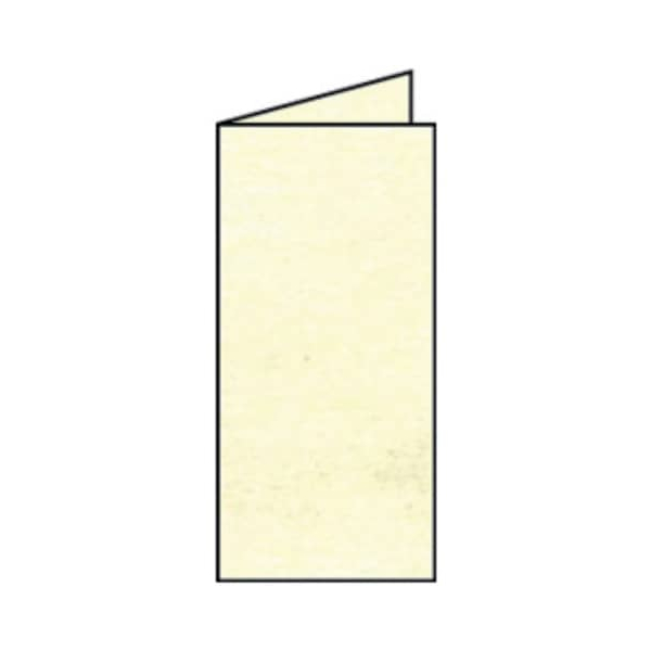 50 Stück Rössler Blanko-Grußkarten Faltkarte 16400306 DIN lang hoch doppelt 100mm x 210mm (BxH) 220g chamois marmora 4014969047170 Rössler