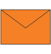 Designbriefumschlag Paperado 16401121, C5, nassklebend, 100g, orange gerippt