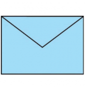 Designbriefumschlag Paperado 164005124, C6, nassklebend, 100g, aqua gerippt