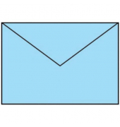Designbriefumschlag Paperado 164011124, C5, nassklebend, 100g, aqua gerippt