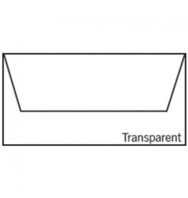 Briefumschlag 164002142 Din Lang ohne Fenster nassklebend 100g gerippte Oberfläche transparent