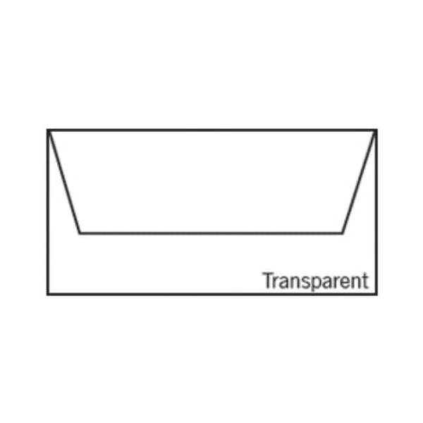 50 Stück Rössler Designbriefumschlag Paperado 164002142, Din Lang, nassklebend, 100g, transparent weiß 4014969226803 Rössler