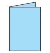 Blanko-Gru&szlig;karten Faltkarte 164019124 DIN B6  Hoch doppelt 12cm x 169mm (BxH) 240g ohne aquablau