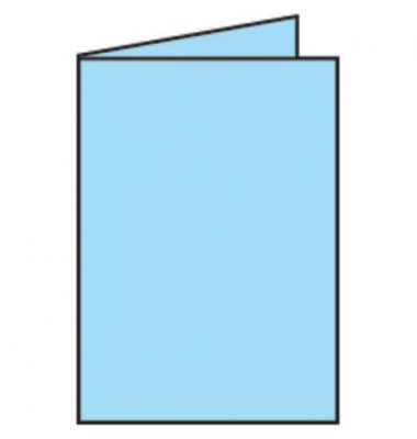 Blanko-Grußkarten Faltkarte 164019124 DIN B6  Hoch doppelt 120mm x 169mm (BxH) 240g aquablau