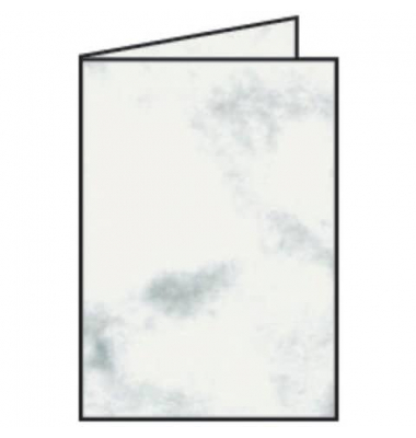 Blanko-Gru&szlig;karten Faltkarte 16401914 DIN B6  Hoch doppelt 12cm x 169mm (BxH) 240g ohne grau marmora