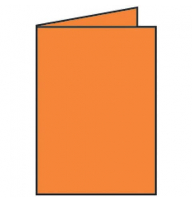 Blanko-Gru&szlig;karten Faltkarte 16401921 DIN B6  Hoch doppelt 12cm x 169mm (BxH) 240g ohne orange