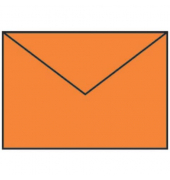 Designbriefumschlag Paperado 16402021, B6, nassklebend, 100g, orange