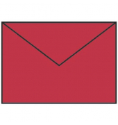 Designbriefumschlag Paperado 16402036, B6, nassklebend, 100g, rot matt
