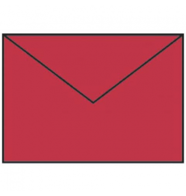 Designbriefumschlag Paperado 16402036, B6, nassklebend, 100g, rot matt