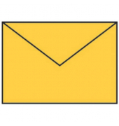 Designbriefumschlag Paperado 16402043, B6, nassklebend, 100g, ocker gerippt