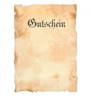 Briefpapier 1643289800, Schriftzug Gutschein, A4, 170g