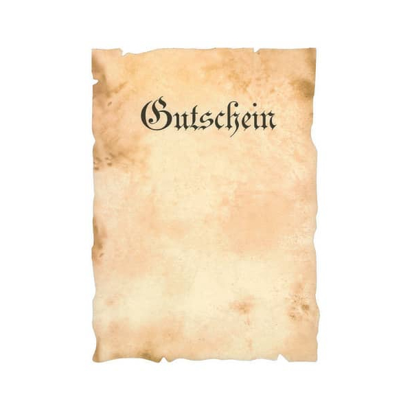 50 Stück Rössler Briefpapier 1643289800, Schriftzug Gutschein, A4, 170g 4014969235713 Rössler