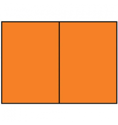 Blanko-Gru&szlig;karten Faltkarte planliegend 16407021 A5 105mm x 148mm (BxH) 220g orange