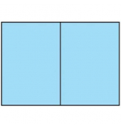 Blanko-Gru&szlig;karten Faltkarten planliegend 164072124 DIN B6  Hoch doppelt 24cm x 169mm (BxH) 240g planliegend aquablau
