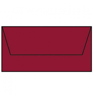 Designbriefumschlag Paperado 16400272, Din Lang, nassklebend, 100g, rosso gerippt