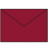 Designbriefumschlag Paperado 16401172, C5, nassklebend, 100g, rosso gerippt