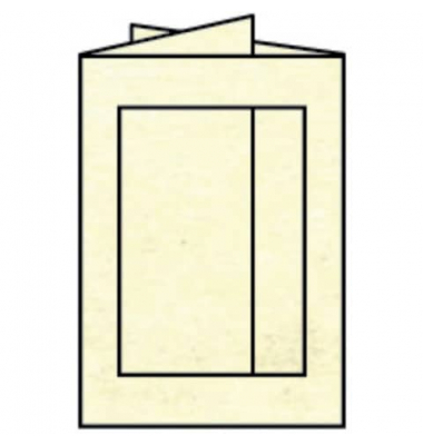 16403306 Eckig 120x170mm Passepartoutkarte B6 chamois