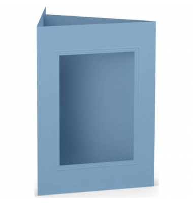 16403335 Eckig 120x170mm Passepartoutkarte B6 d´blau