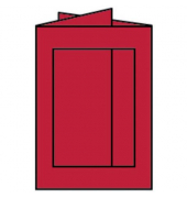 16403336 Eckig 120x170mm Passepartoutkarte B6 rot matt