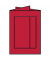 16403336 Eckig 120x170mm Passepartoutkarte B6 rot matt