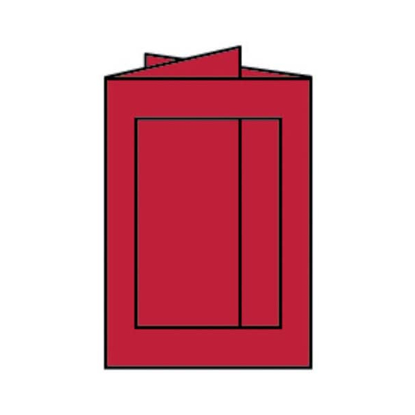 25 Stück Rössler 16403336 Eckig 120x170mm Passepartoutkarte B6 rot matt 4014969306468 Rössler