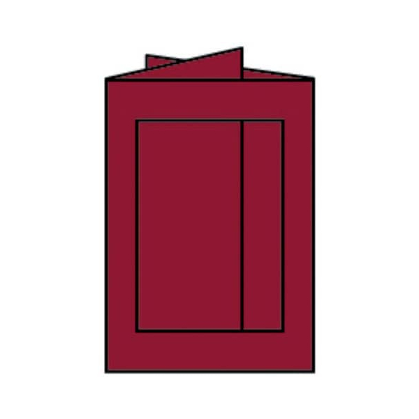 25 Stück Rössler 16403372 Eckig 120x170mm Passepartoutkarte B6 rosso 4014969306550 Rössler