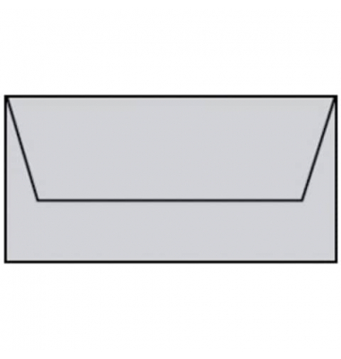 Designbriefumschlag Paperado 164002170, Din Lang, nassklebend, 100g, eisgrau gerippt